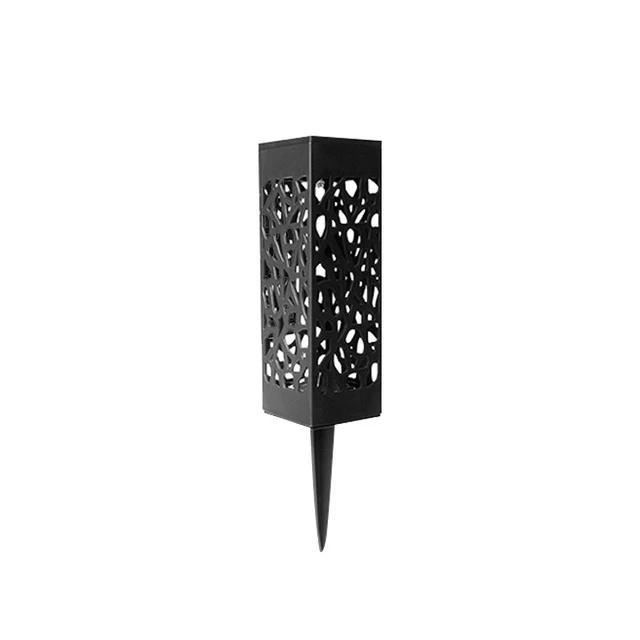 Balise solaire extérieure noire LED pour allée