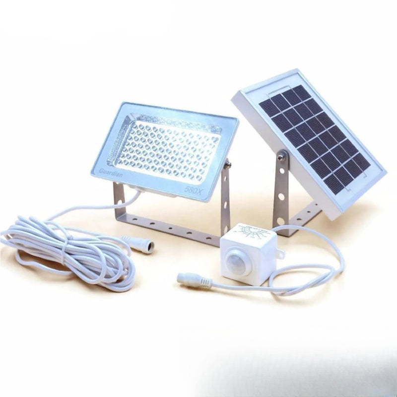 Projecteur solaire dimmable extérieur réglable monté sur poteau