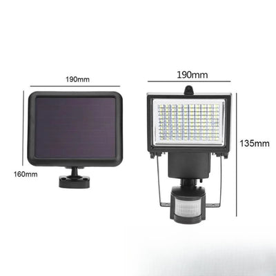 Dimensions du projecteur solaire 100 LED
