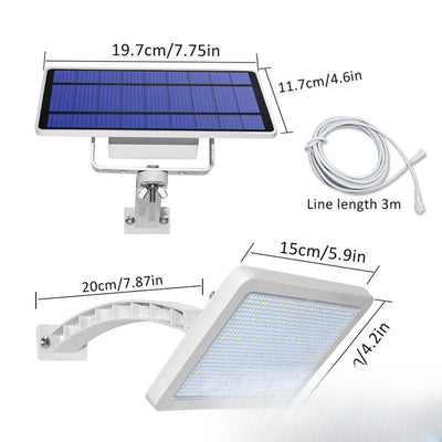 Dimensions du projecteur solaire LED à panneau déporté