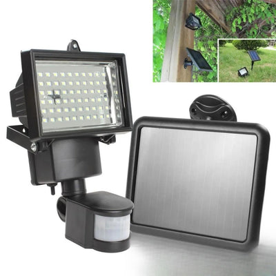 Projecteur Solaire 60 LED à Détecteur de Mouvement – détection de mouvement et installation murale