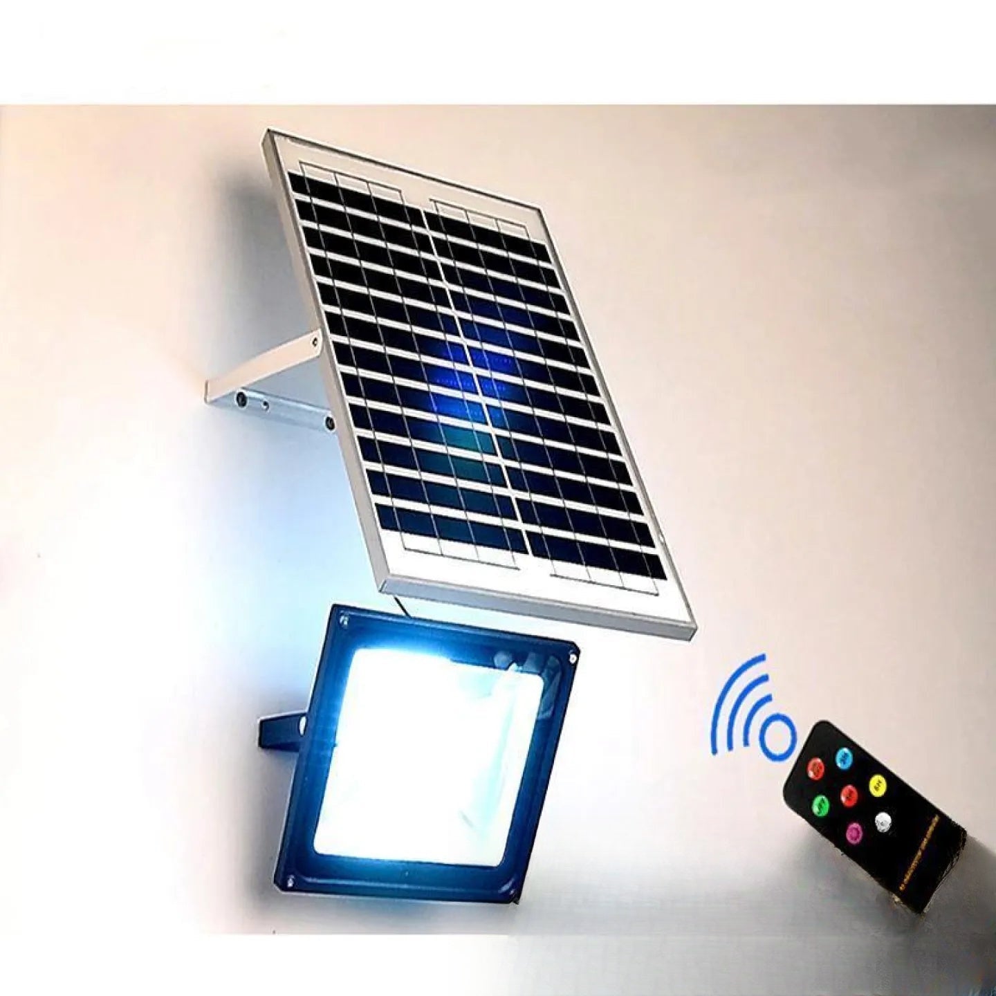 Projecteur solaire aluminium LED puissant avec télécommande