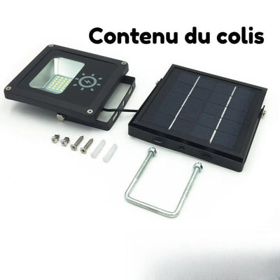 Projecteur solaire d'appoint contenu du colis