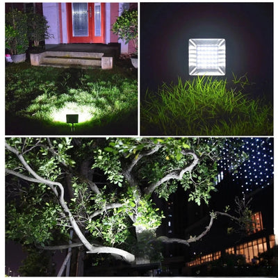 Projecteur LED solaire panneau déporté nuit jardin