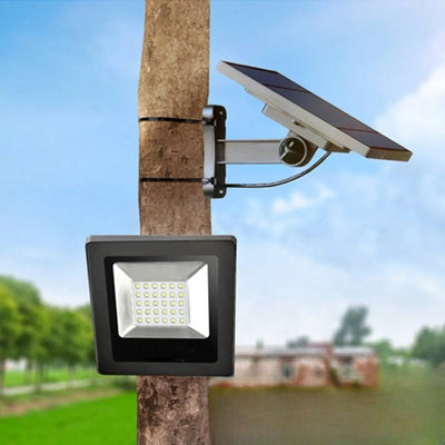 Projecteur LED solaire panneau déporté montage mur