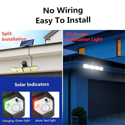 Projecteur solaire LED sans fil extérieur puissant