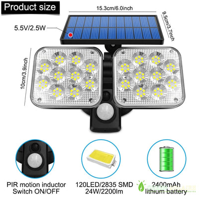 PROJECTEUR SOLAIRE 2 TÊTES