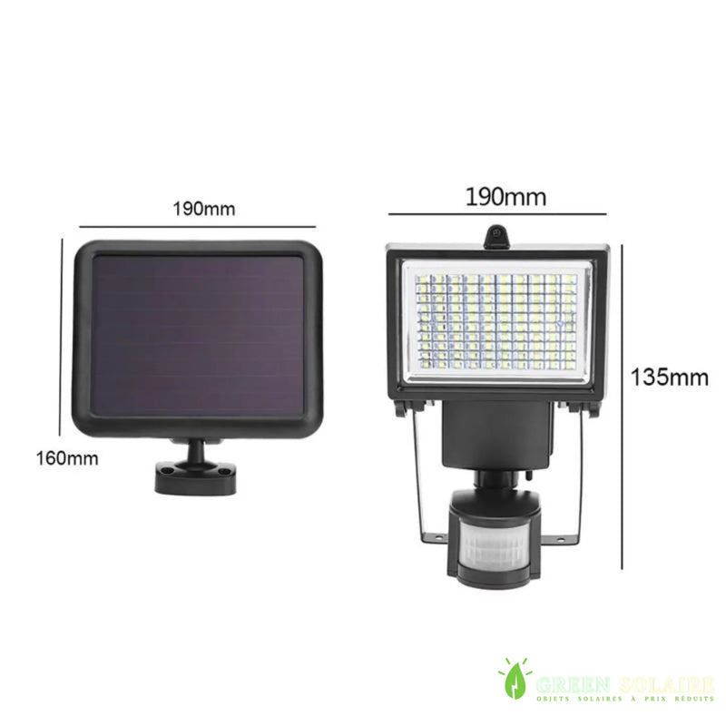 Projecteur Solaire à Détecteur de Mouvements 100 LED