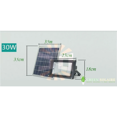 Projecteur Solaire Aluminium 50W 30W 20W 10W - 30W