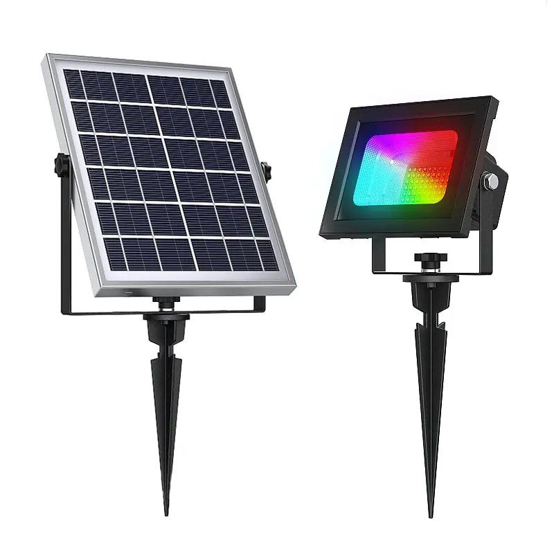 Projecteur solaire RGB 60 LED couleur