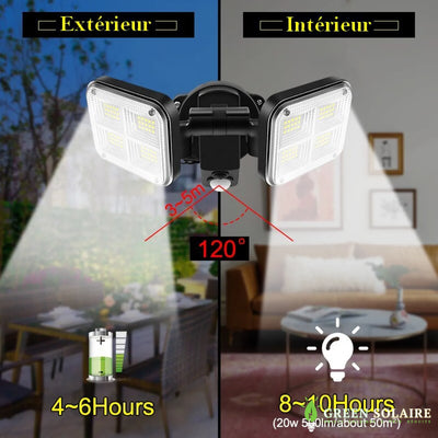 PROJECTEUR SOLAIRE DOUBLE ORIENTABLE