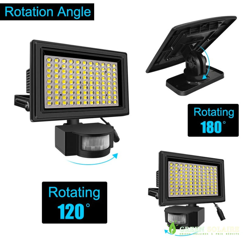 PROJECTEUR SOLAIRE PUISSANT PANNEAU DÉPORTÉ