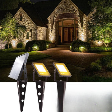 Projecteur Piquet Solaire LED Extérieur Jardin Orientable
