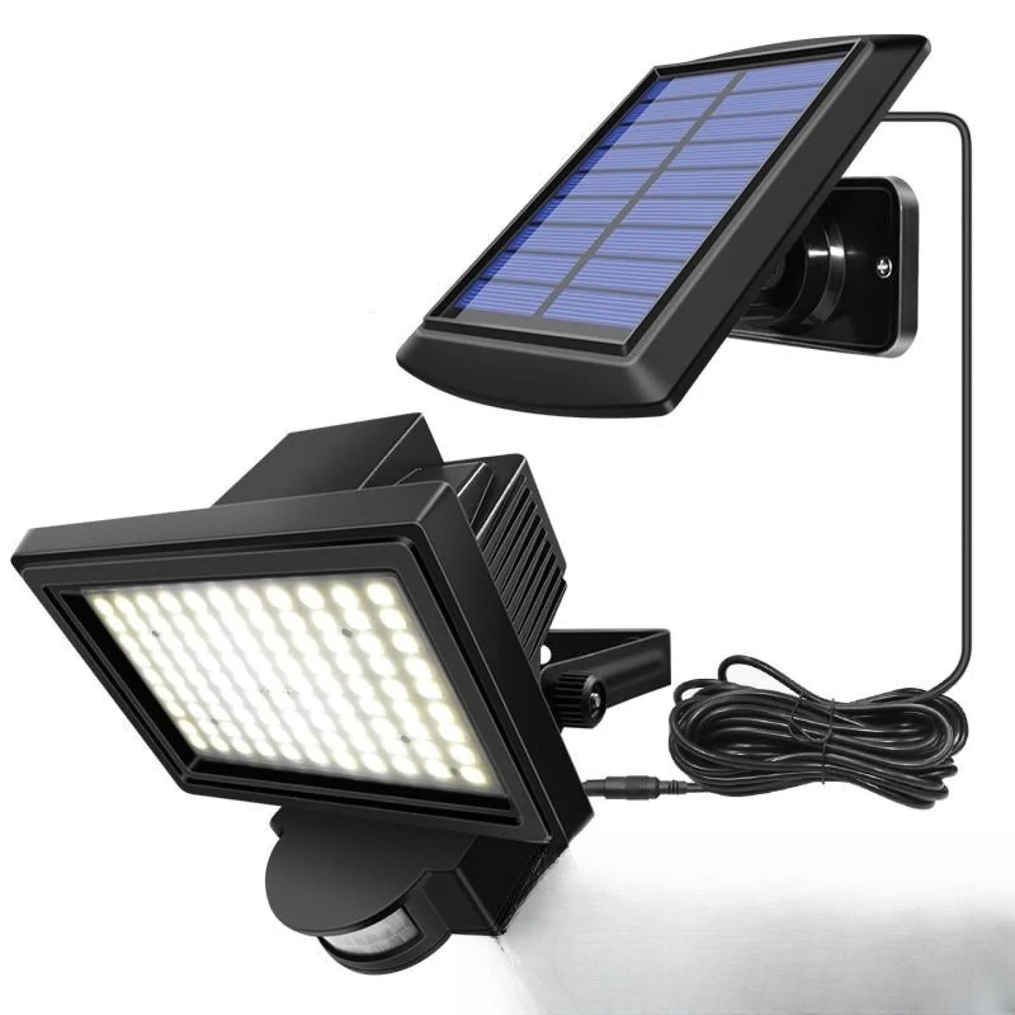 Projecteur solaire puissant avec panneau déporté