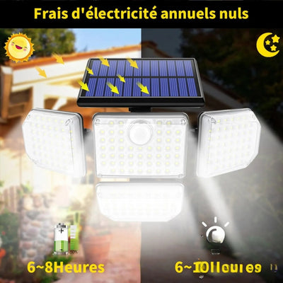 Projecteur solaire à tête orientable - longue autonomie