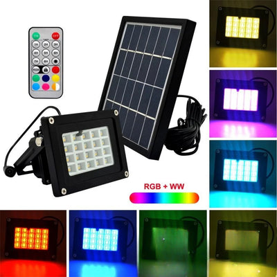Projecteur Solaire de Couleur RGB Extérieur LED