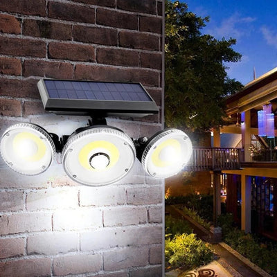 Projecteur solaire sans fil extérieur LED puissant mur nuit