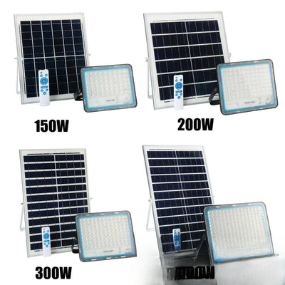 Projecteur LED Solaire Puissant Minuterie Télécommande