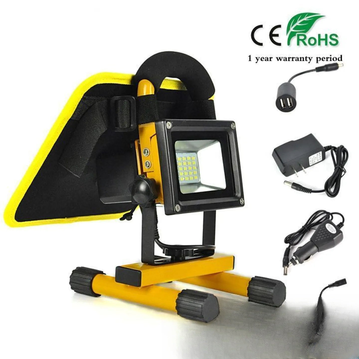 Projecteur solaire USB portatif rechargeable extérieur