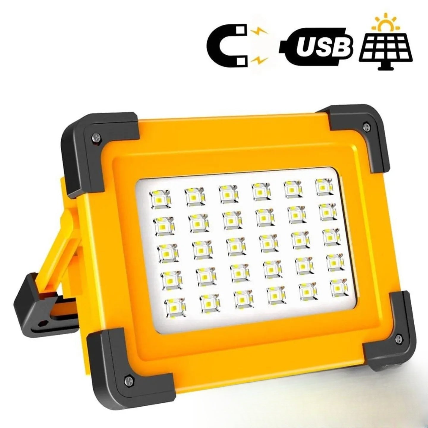 Projecteur LED solaire rechargeable USB portable extérieur - vue produit