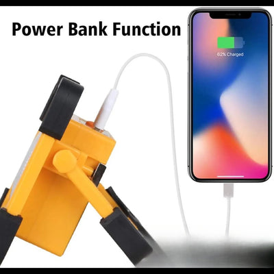 Projecteur LED solaire USB avec fonction power bank