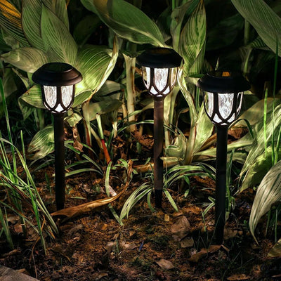 Petite Borne Solaire Lumineuse de Jardin LED Extérieur