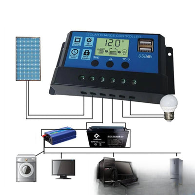 Régulateur de charge solaire 12V 24V avec système