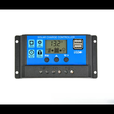 Régulateur de charge solaire écran LCD vue de face