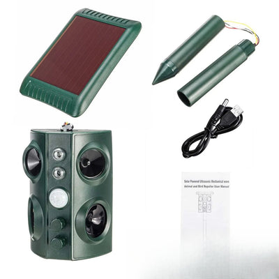 Répulsif ultrason solaire avec accessoires de montage