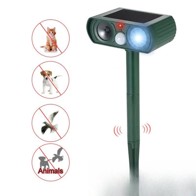 Répulsif ultrason solaire anti-chats chiens et oiseaux