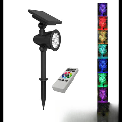 Spot solaire RGB avec télécommande pour éclairage de jardin