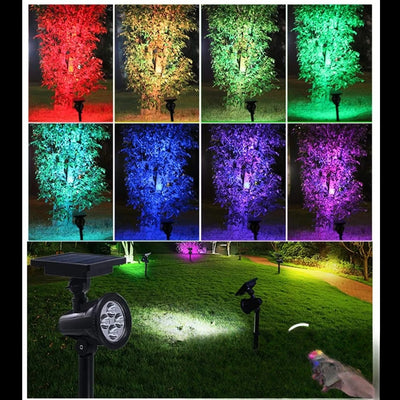 Spot solaire couleur changeante RGB, jardin extérieur