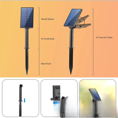 Rideau Lumineux Solaire LED Guirlande Extérieure – recharge solaire autonome, sans fil