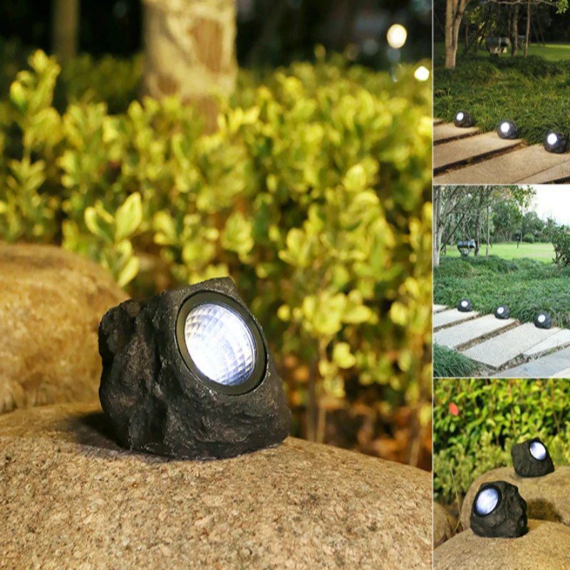 Lampe solaire rocher