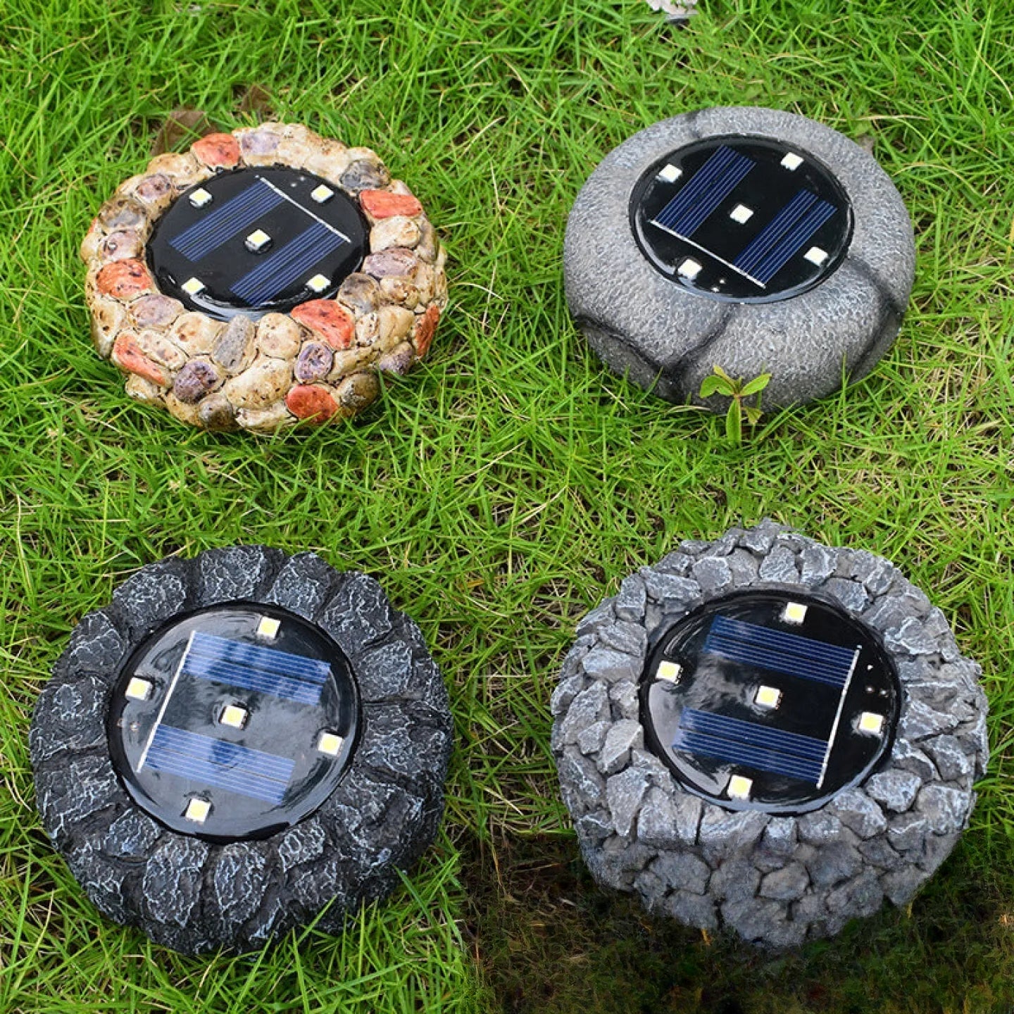 Rocher Solaire Lumineux Décoratif Extérieur Jardin