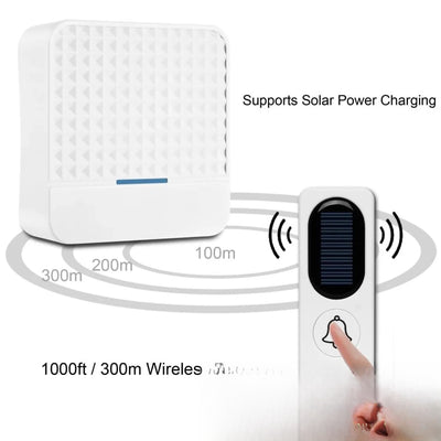 Sonnette sans fil solaire portée 300m charge solaire