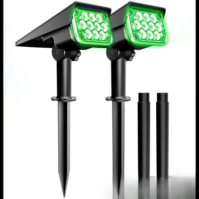 Spot solaire de jardin lumière verte décoratif