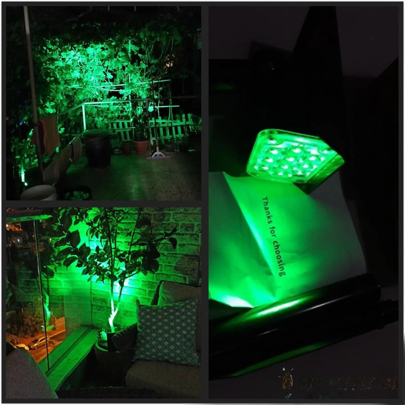 Spot solaire de jardin lumière verte décoratif