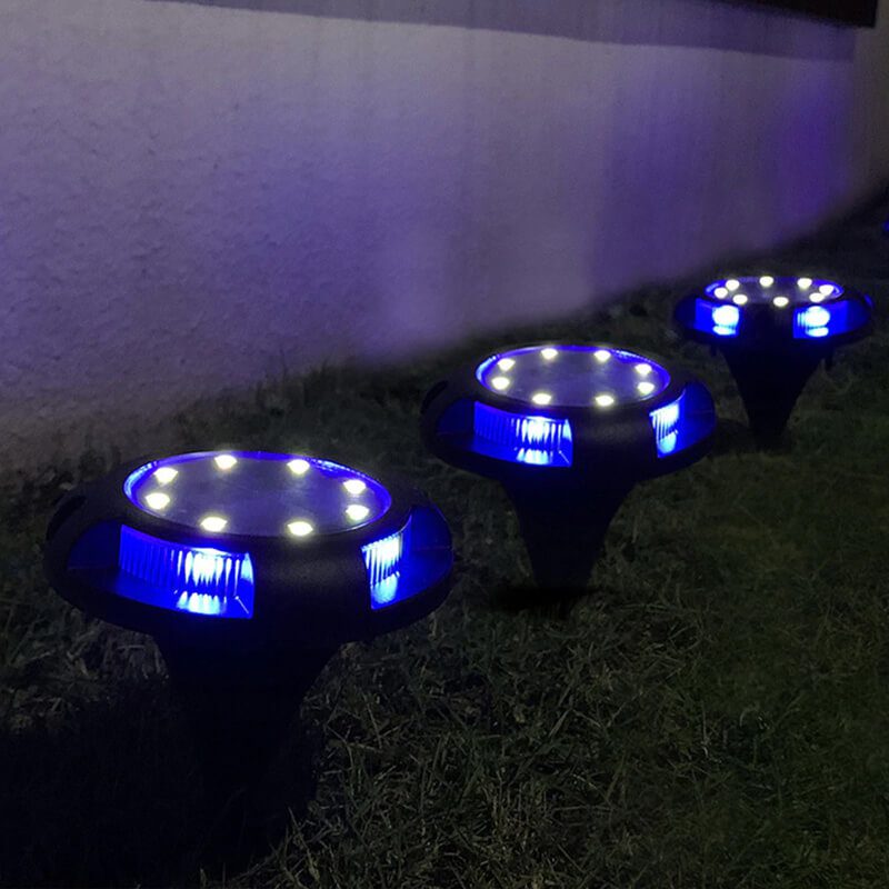 Spot solaire encastrable 9 LEDs inox pour extérieur