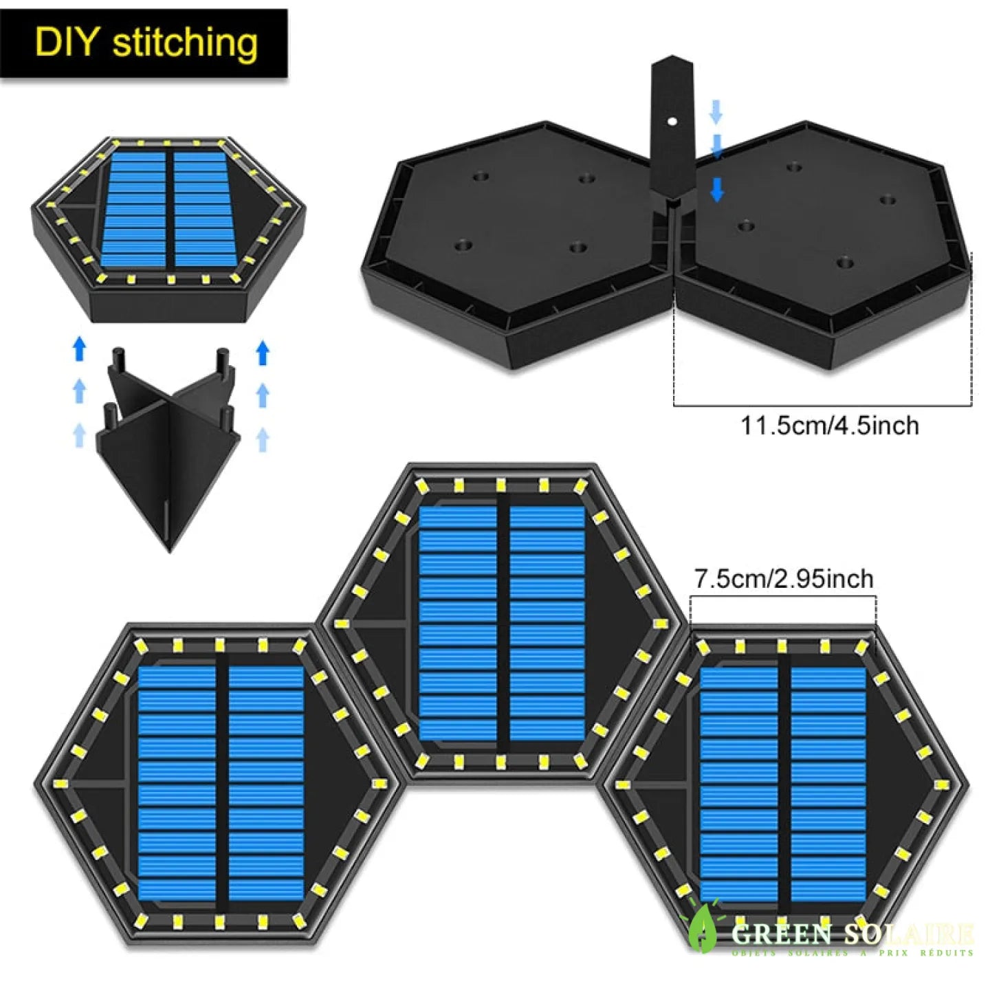 Spot encastrable solaire extérieur