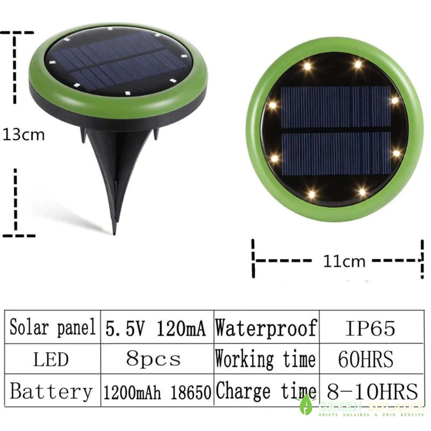 Spot solaire à planter extérieur