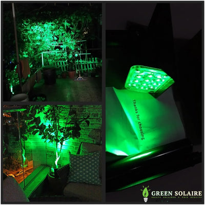 SPOT SOLAIRE DE JARDIN LUMIÈRE VERTE