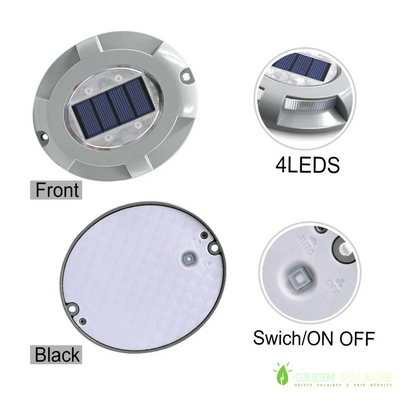 Spot solaire encastrable extérieur rond