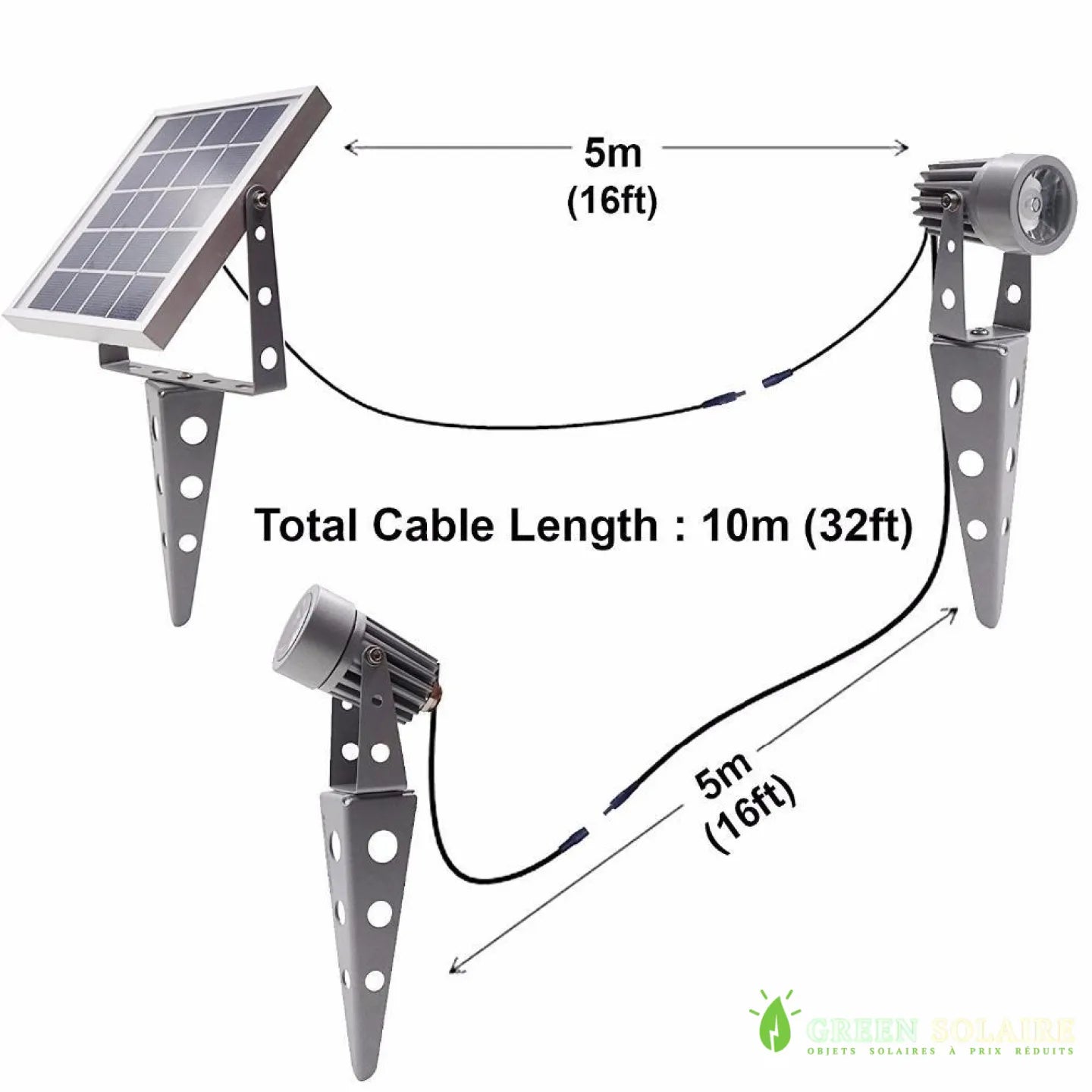 SPOT SOLAIRE HÉLIOS EXTÉRIEUR HAUT DE GAMME EN ALUMINIUM