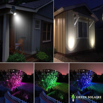 SPOT SOLAIRE LED COULEUR CHANGEANTE RGB POUR JARDIN