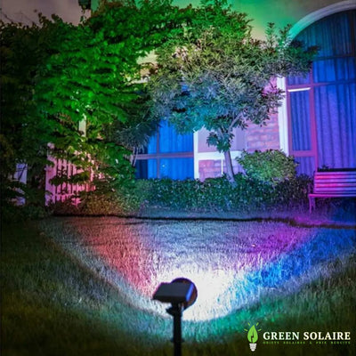 SPOT SOLAIRE LED COULEUR CHANGEANTE RGB POUR JARDIN