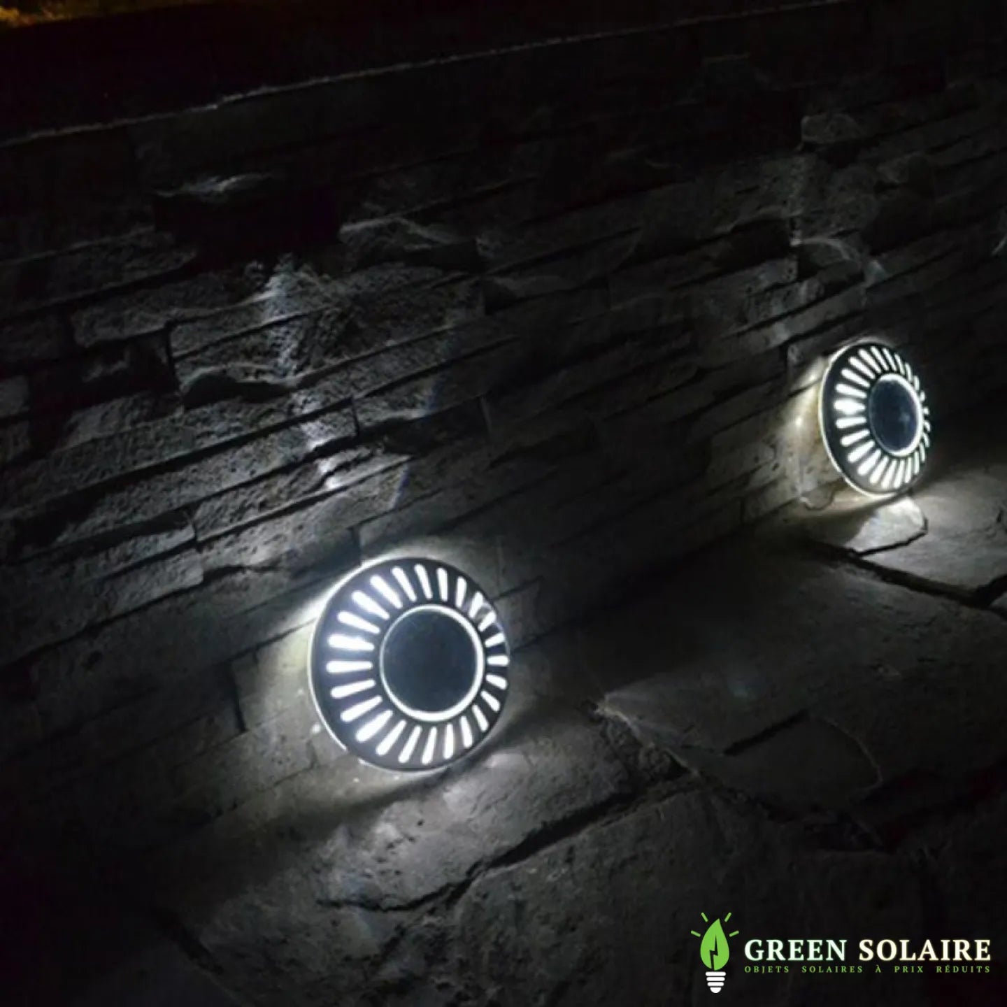 Spot solaire led encastrable rond