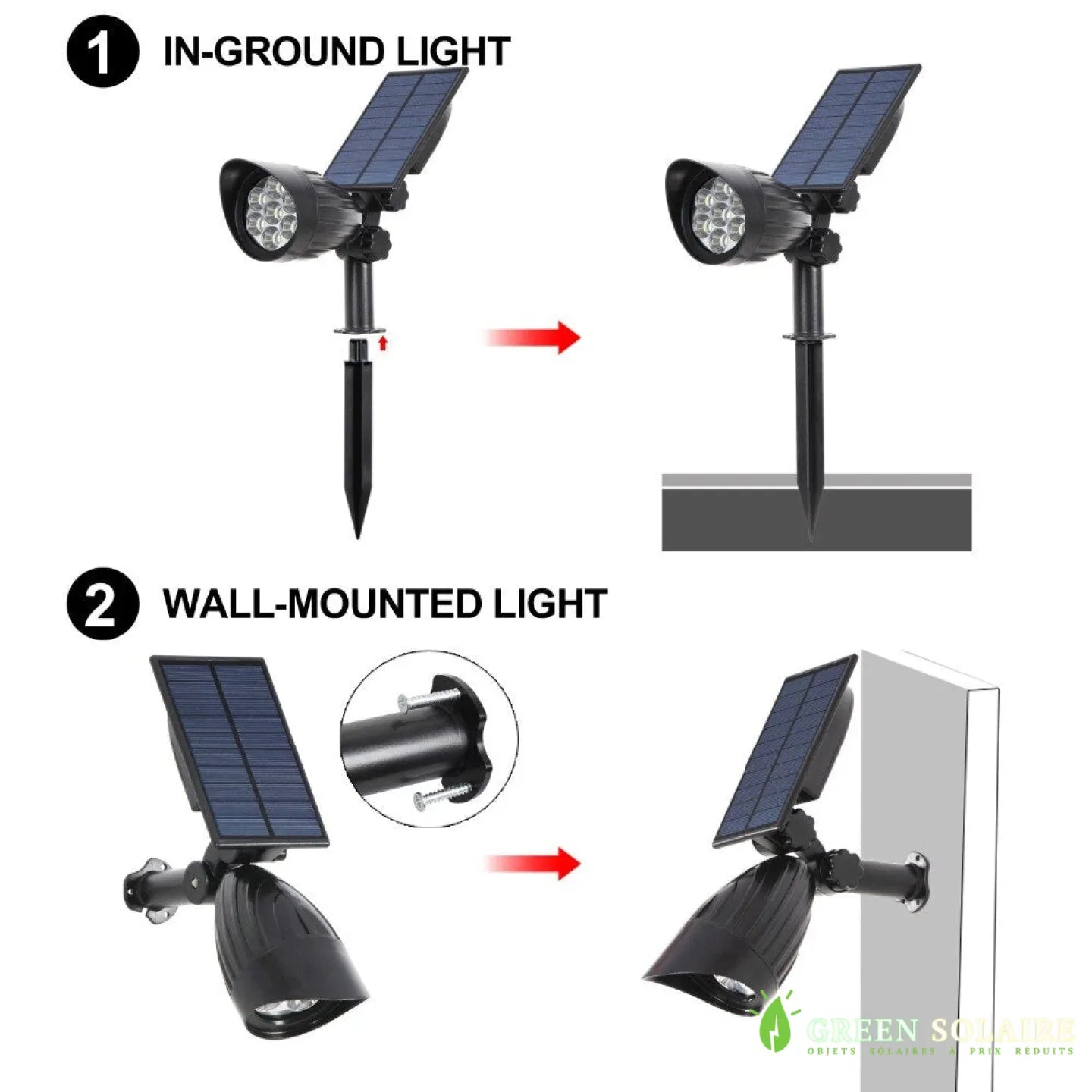 SPOT SOLAIRE LUMIÈRE BLANCHE