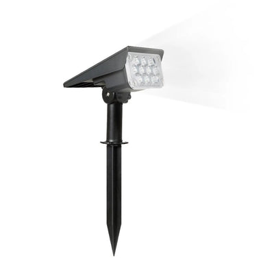 Spot solaire à piquer LED blanc froid 6000K, jardin