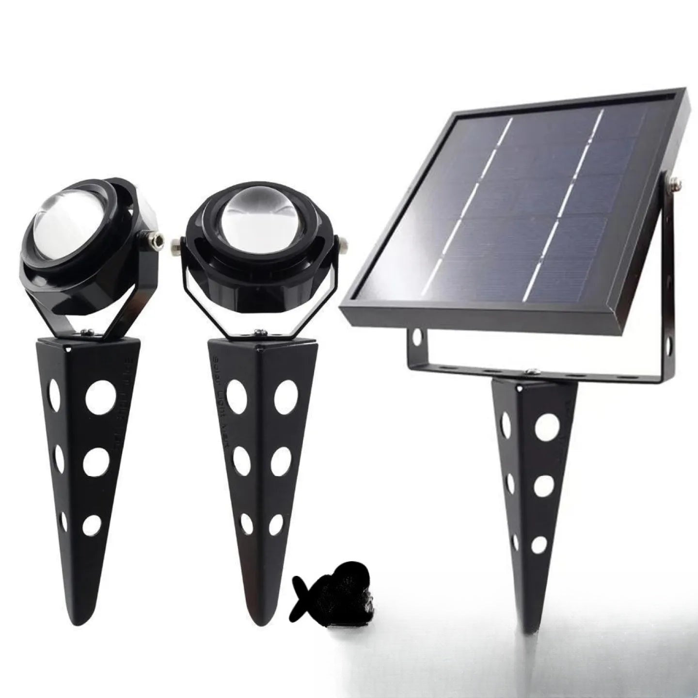 Spot solaire orientable en aluminium LED pour jardin